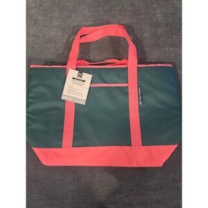 Member's Mark Dual Carry Insulated Shopper 10 Gallon Tote Bag Green Coral NWT